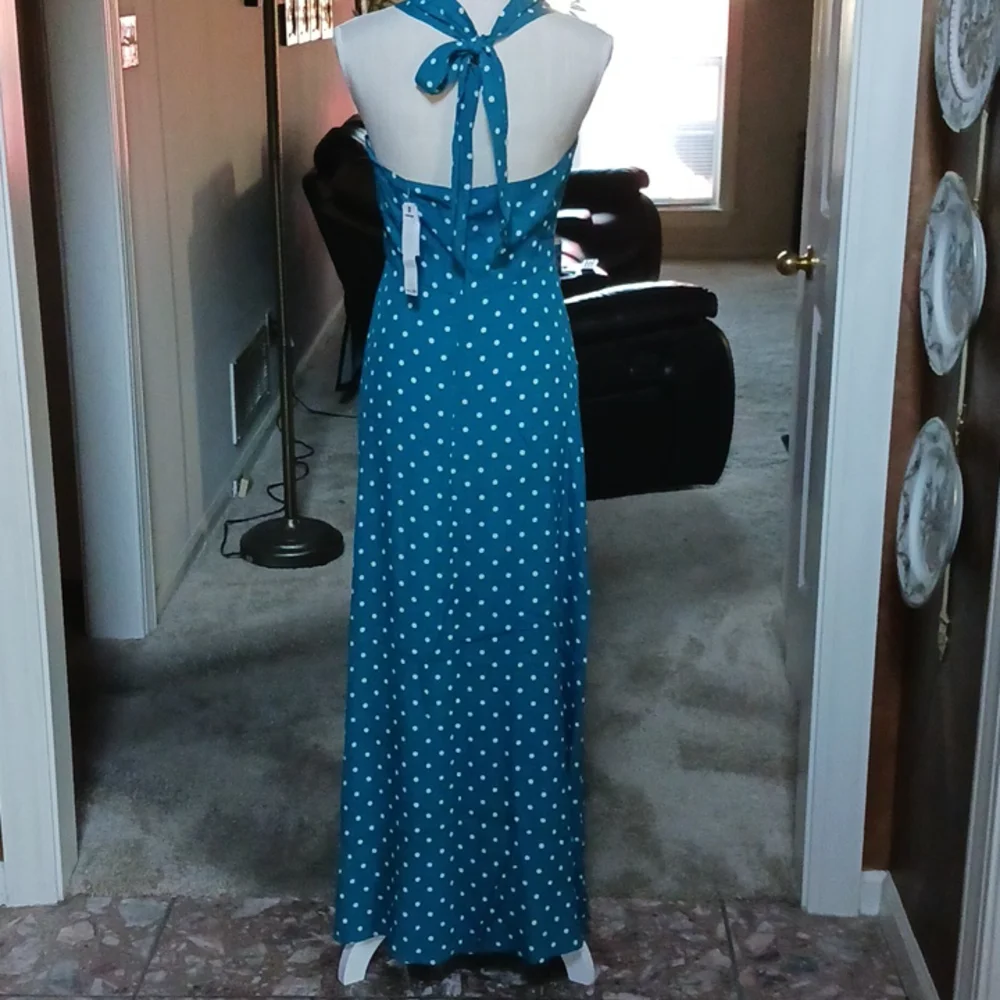 NWT MAXI SUNDRESS TEAL XS/S - Picture 9 of 14